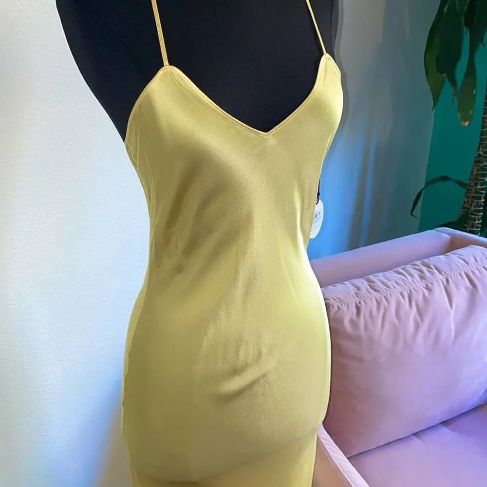 Marysia silk yellow maxi dress